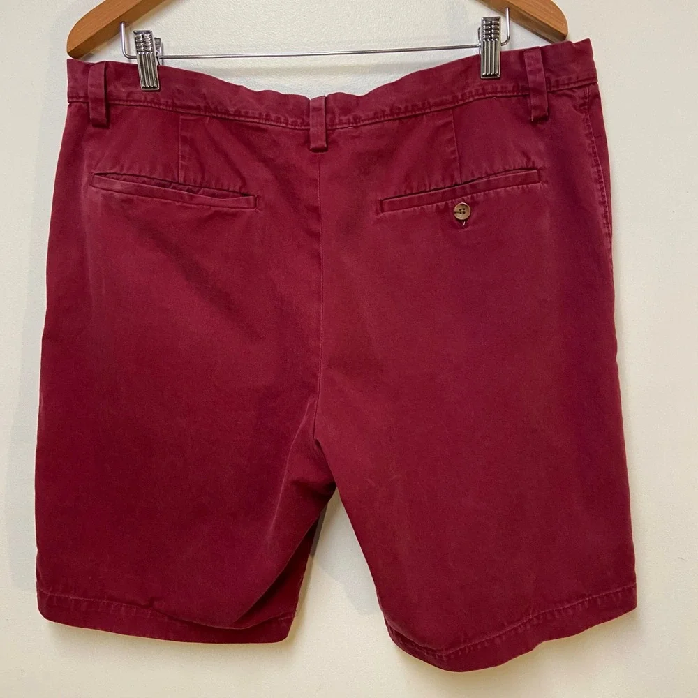 Banana Republic Aiden Short Men 36 Burgundy Red Slim Fit Chino Cotton 10